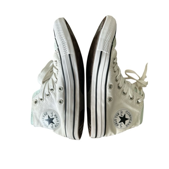Converse All Star Shoes Sneakers White Pink Green Women's‎ 7  Mens 5  167426F - Picture 5 of 7